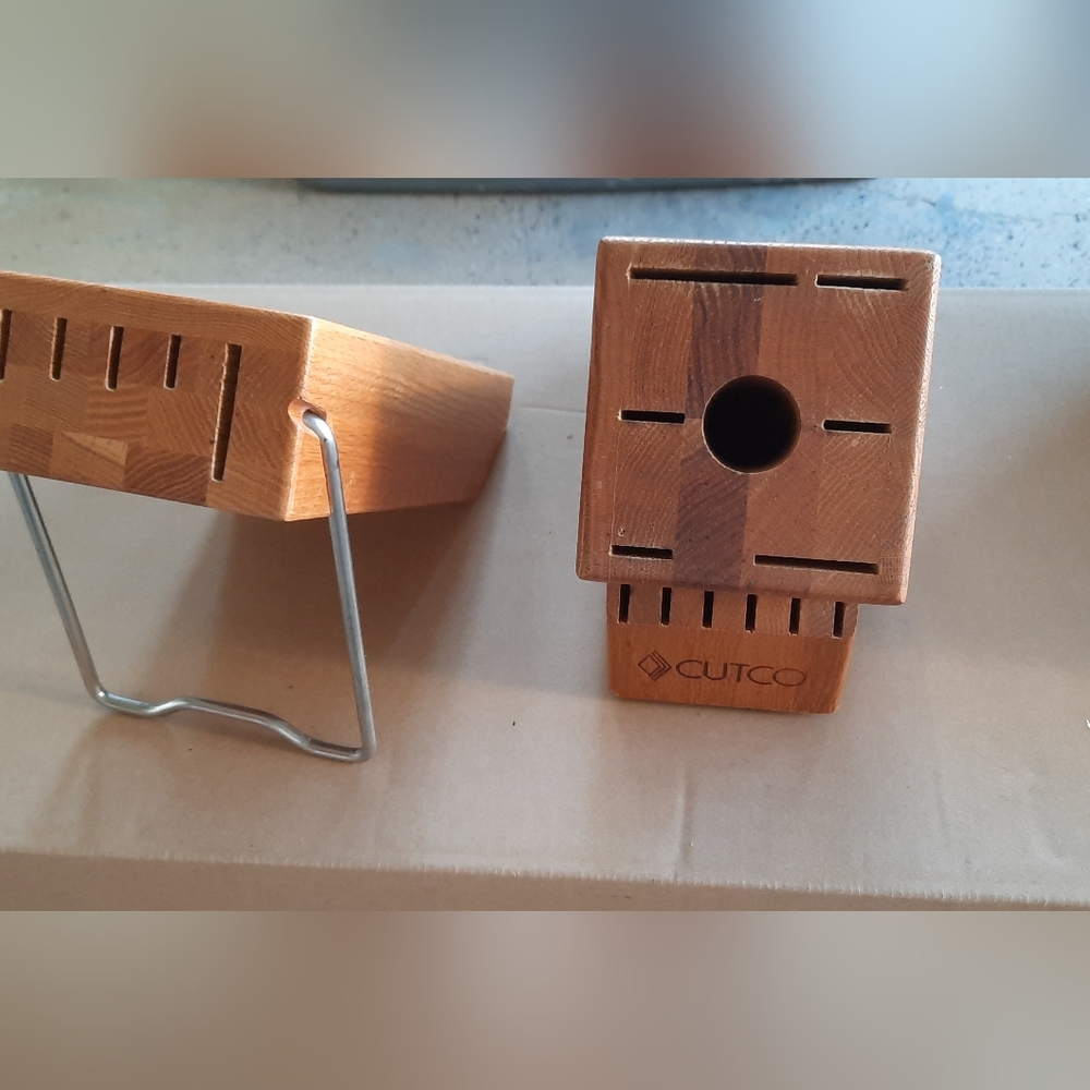 CUTCO wooden knife holders. Priced each